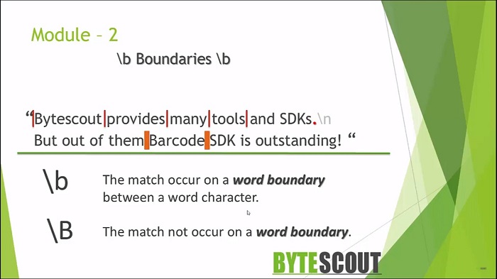 RegEx Anchors and Boundaries