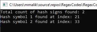 Regular Expressions Finding Hash Sign