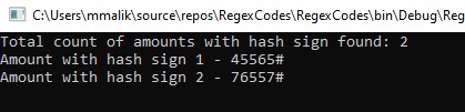 Regular Expressions How to Find Hash Sign